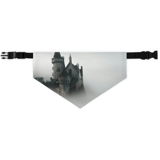 "Ghostly Citadel of the Mist" - The Alien Pet Bandana Collar