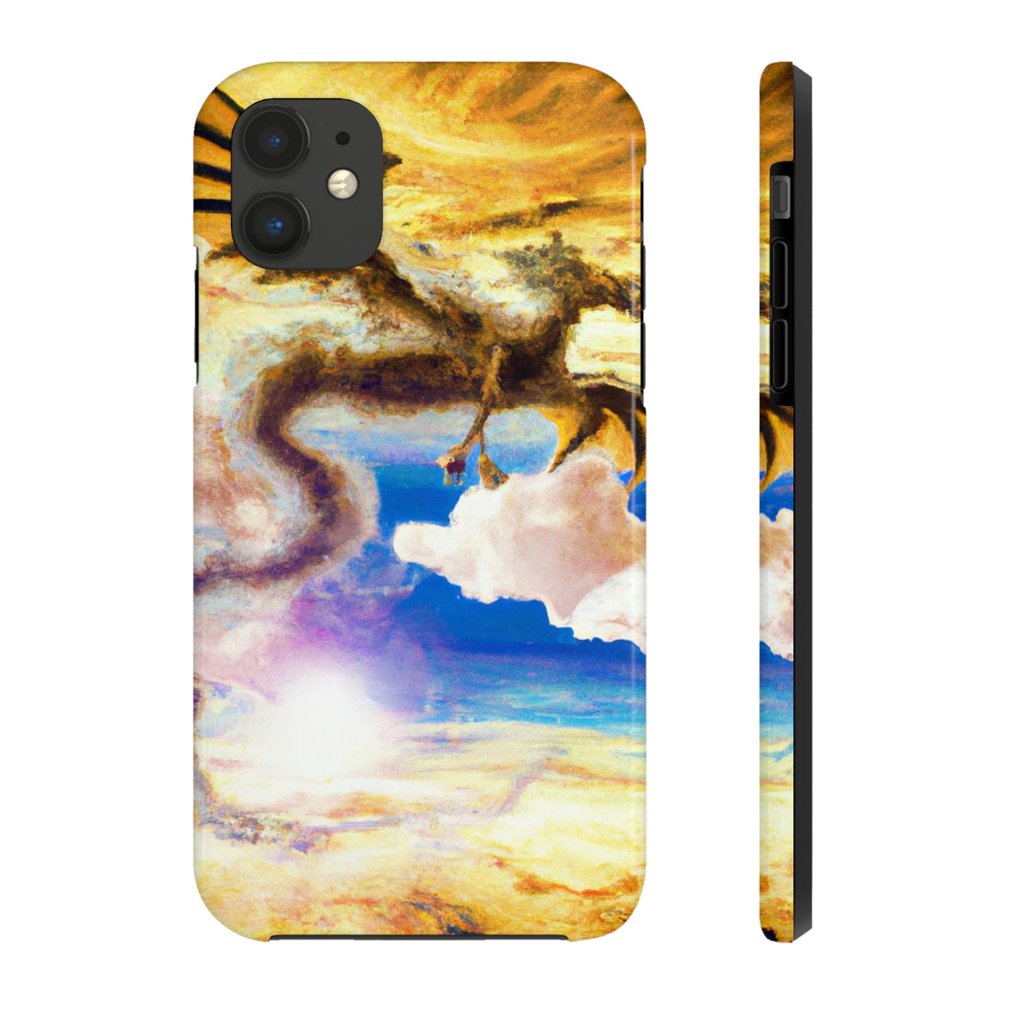 "Eine himmlische Flamme mit einem mystischen Drachen" - Die Alien Tough Phone Cases