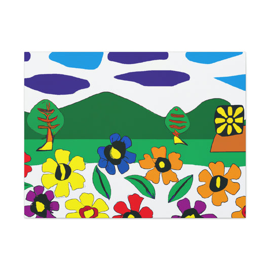 "Blooming Landscape: A Local Mural of Art and Nature" - Canvas