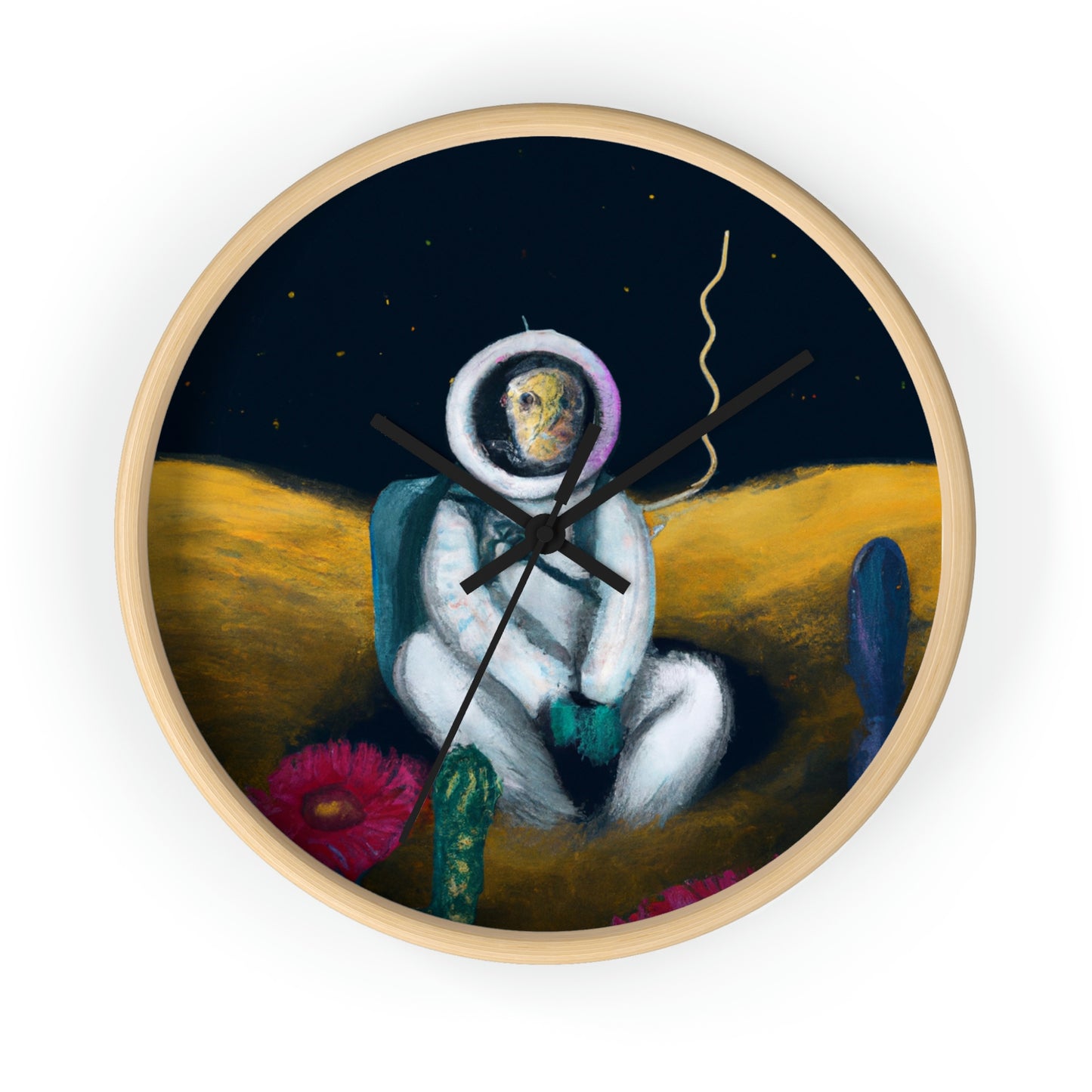 "Alone in the Dark: A Solitary Astronaut's Survival" - The Alien Wall Clock