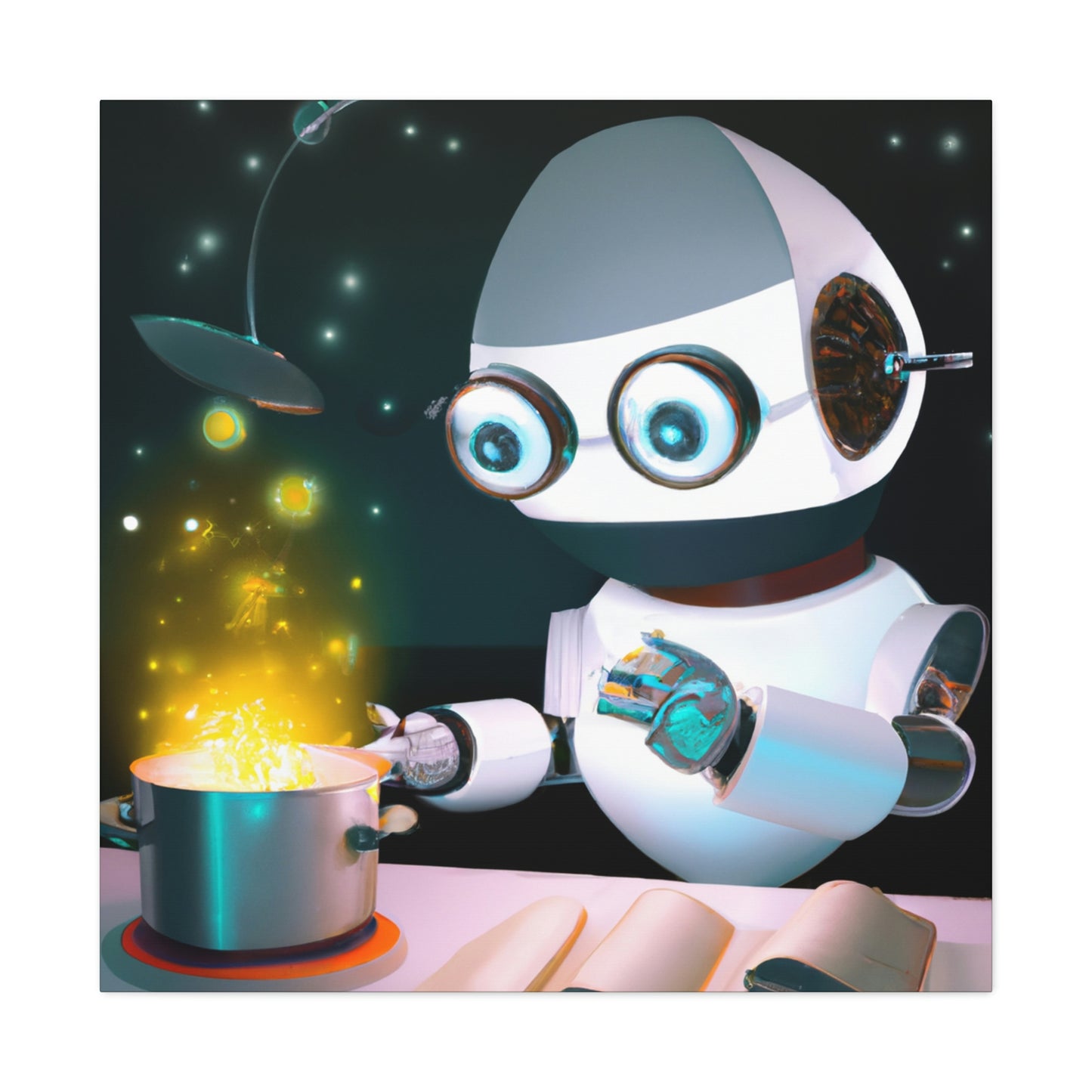 "The Mysterious Dish of the Cosmic Robot Chef" - The Alien Canva