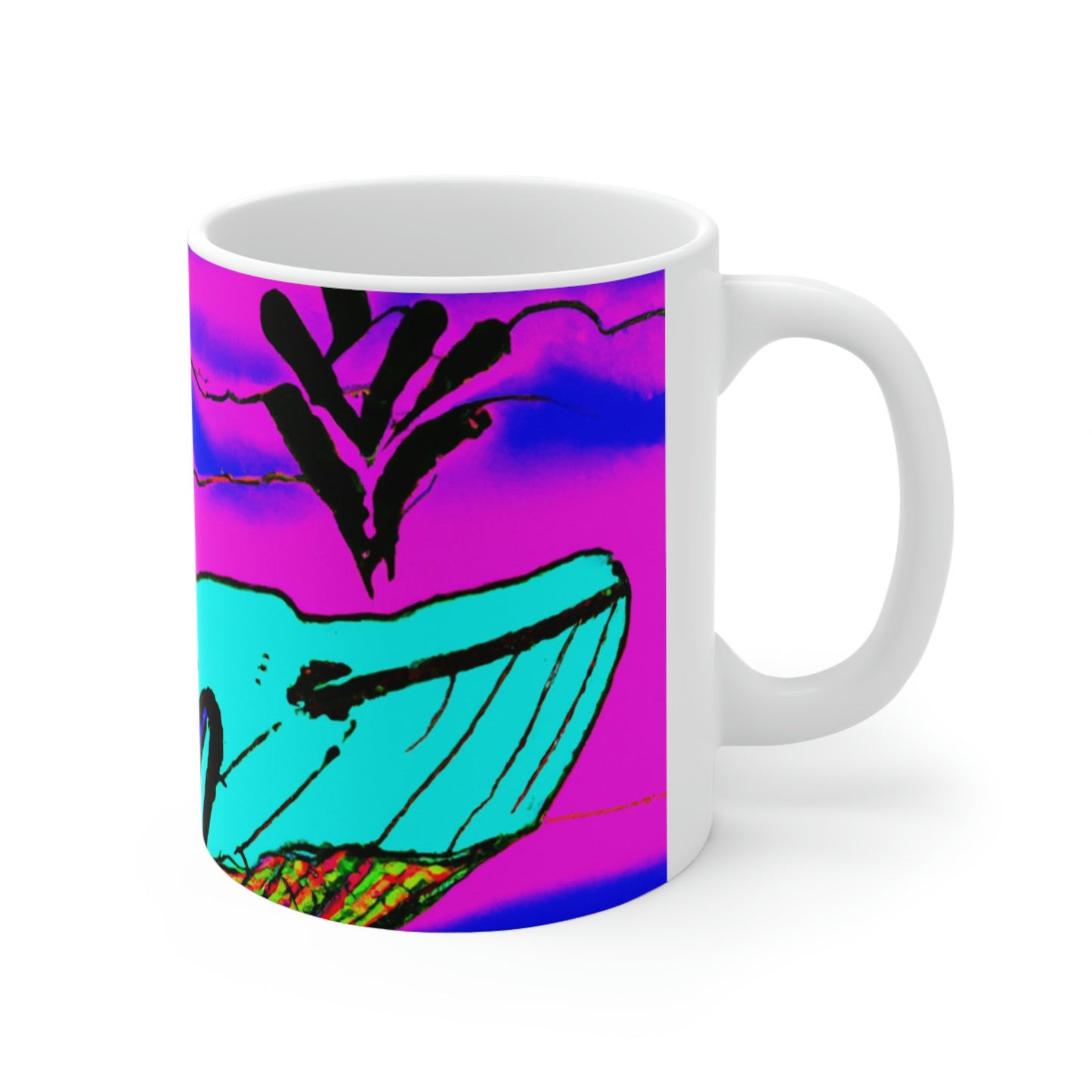 „Glow of the Neon Sea“ – The Alien Keramiktasse 11 oz