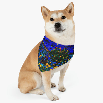 "A Midnight Celebration in Grandma's Garden" - The Alien Pet Bandana Collar