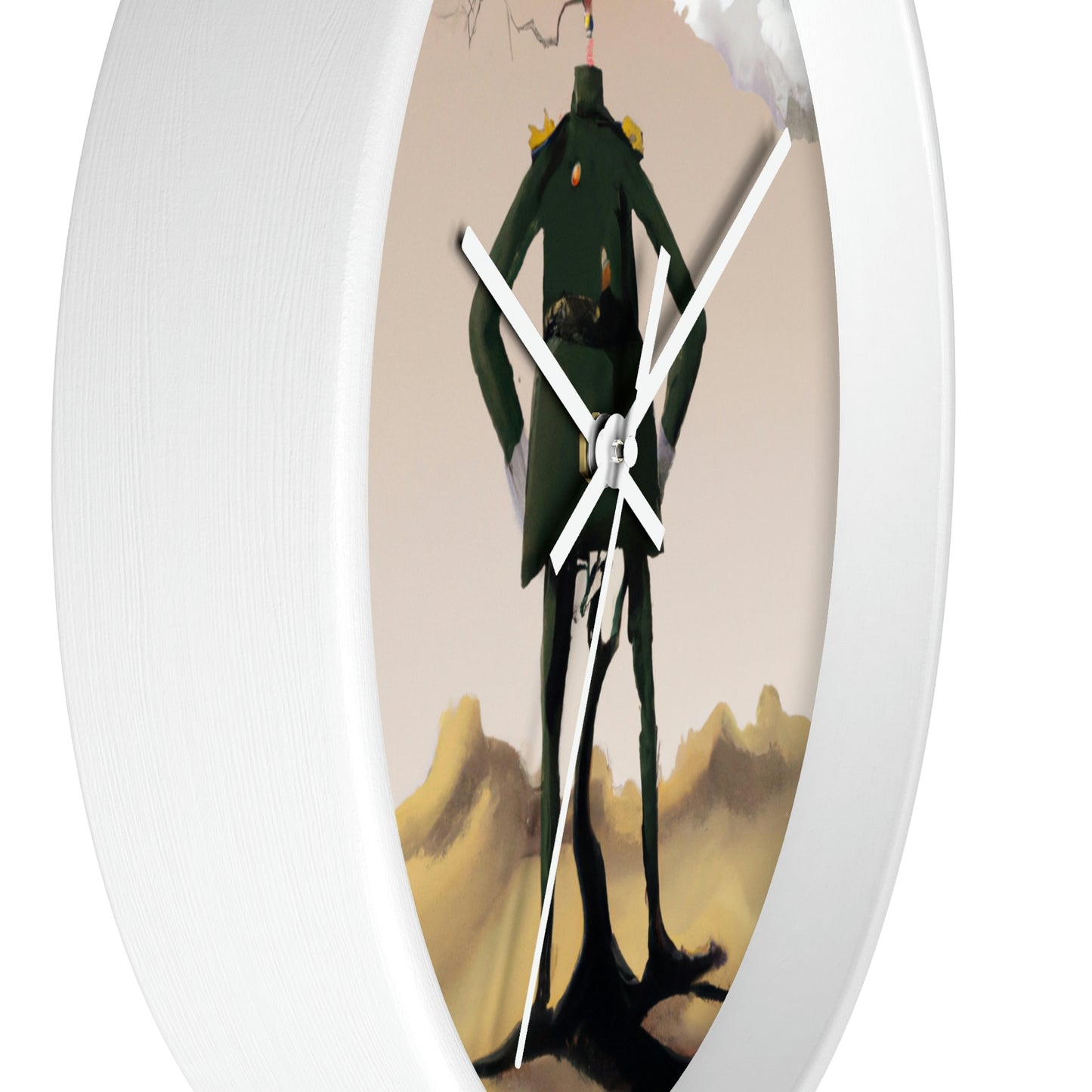 "Courage Against Despair: A Soldier's Triumph" - The Alien Wall Clock