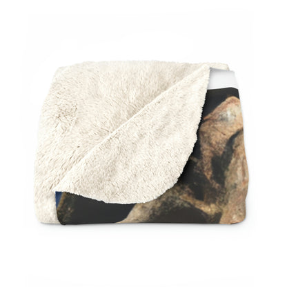 "Kitty in the Ruins" - The Alien Sherpa Fleece Blanket