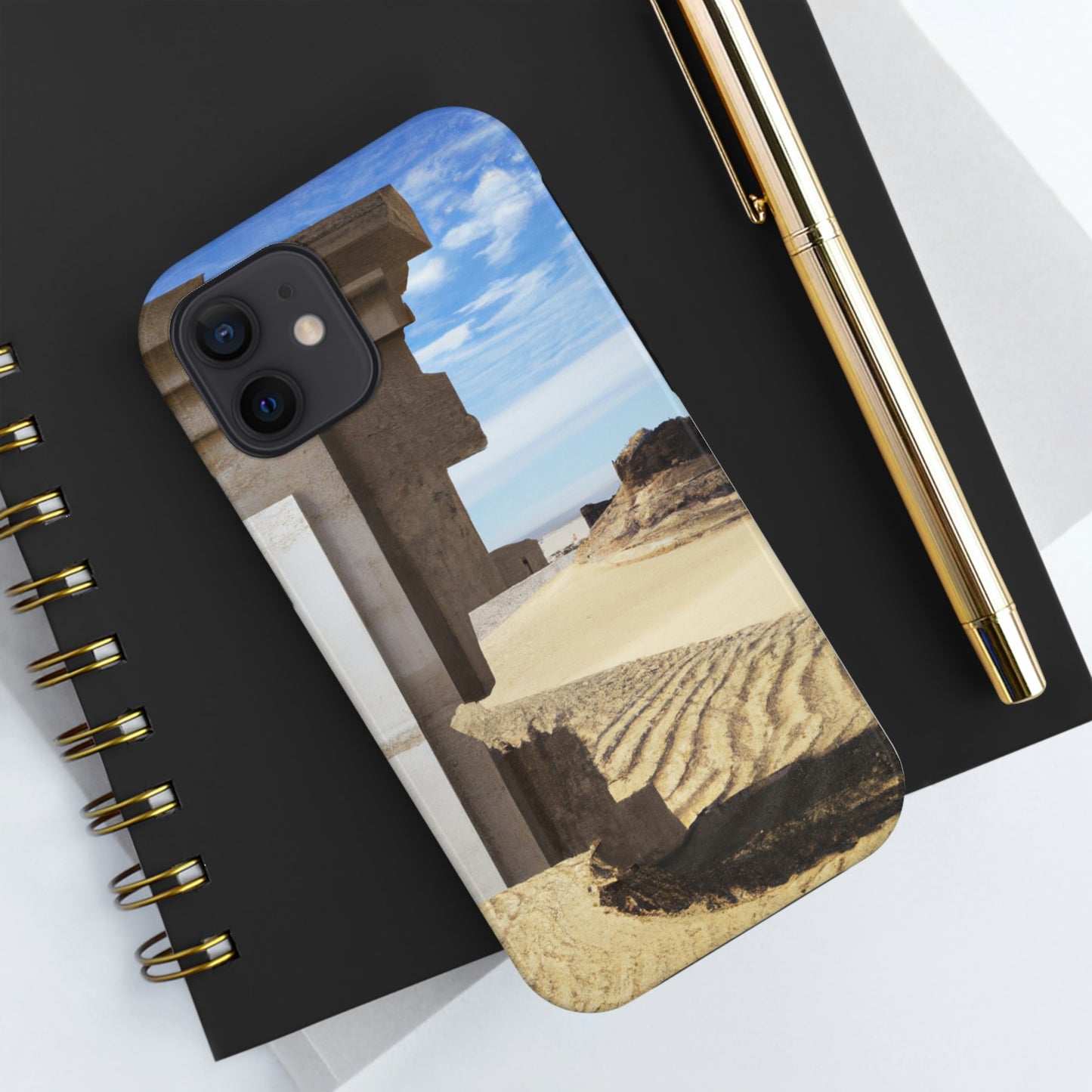 "Lost in the Sands: Discovering the Ancient Temple" - The Alien Tough Phone Cases