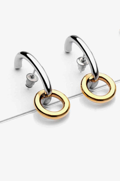 At Your Best Pendientes colgantes de cobre chapados en oro de 18 quilates