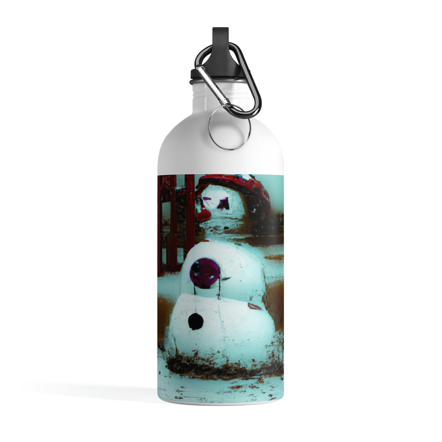 "Melancholy Snowman in a Silent Playground" - The Alien Stainless Steel Water Bottle