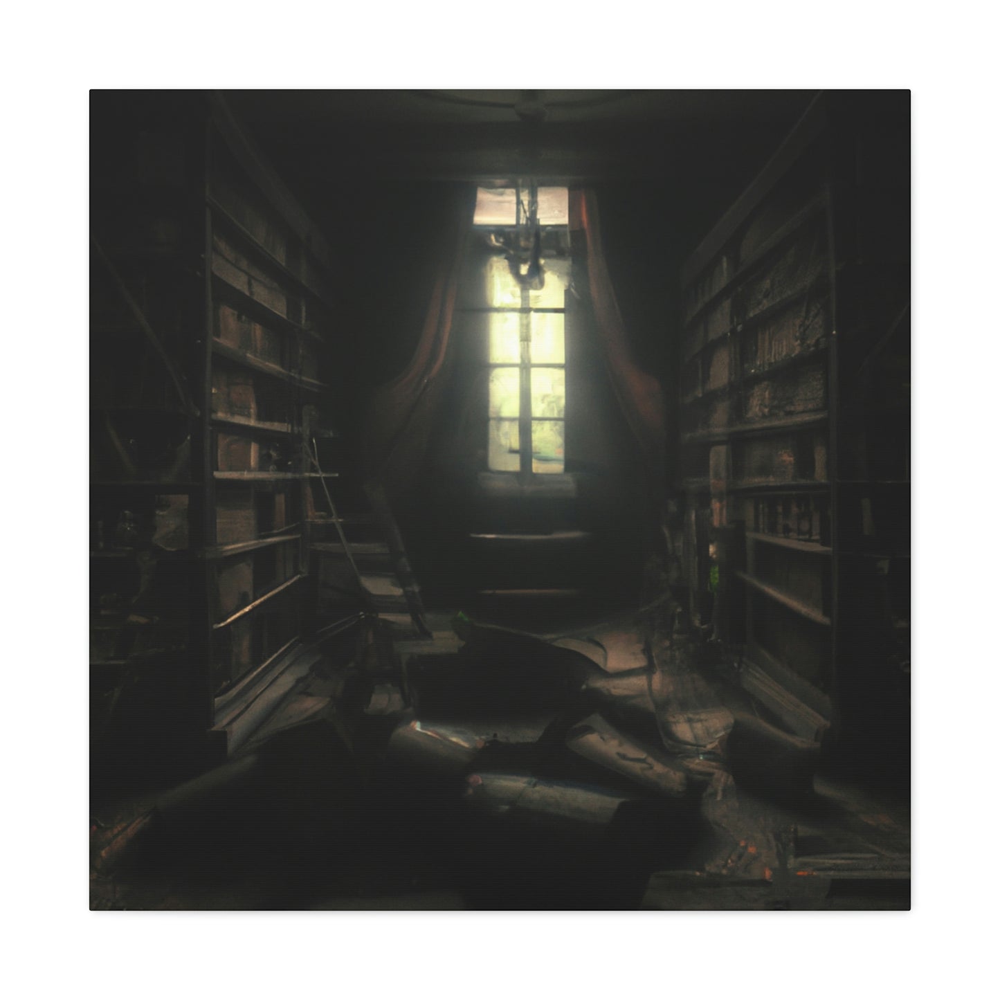 "La biblioteca secreta de las sombras" - The Alien Canva