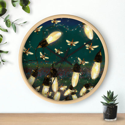 Twinkling Fireflies in the Evening Sky - The Alien Wall Clock