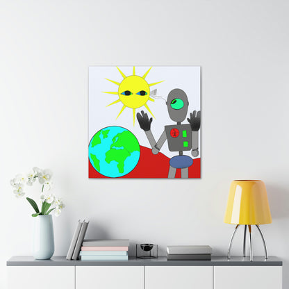 "Robot Defender: The Alien Invasion of Earth" - The Alien Canva