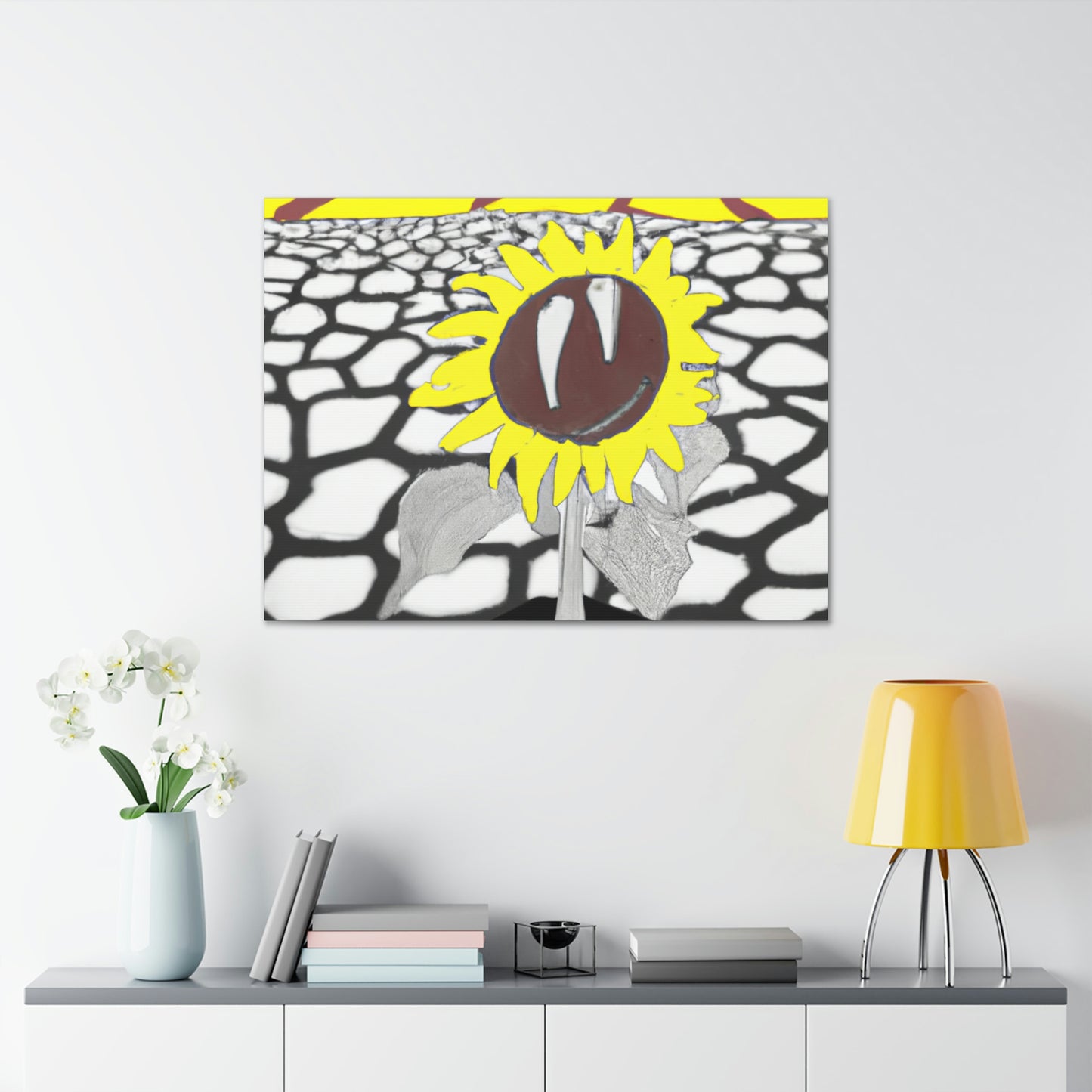 "A Sunflower Withering on a Parched Field" - The Alien Canva