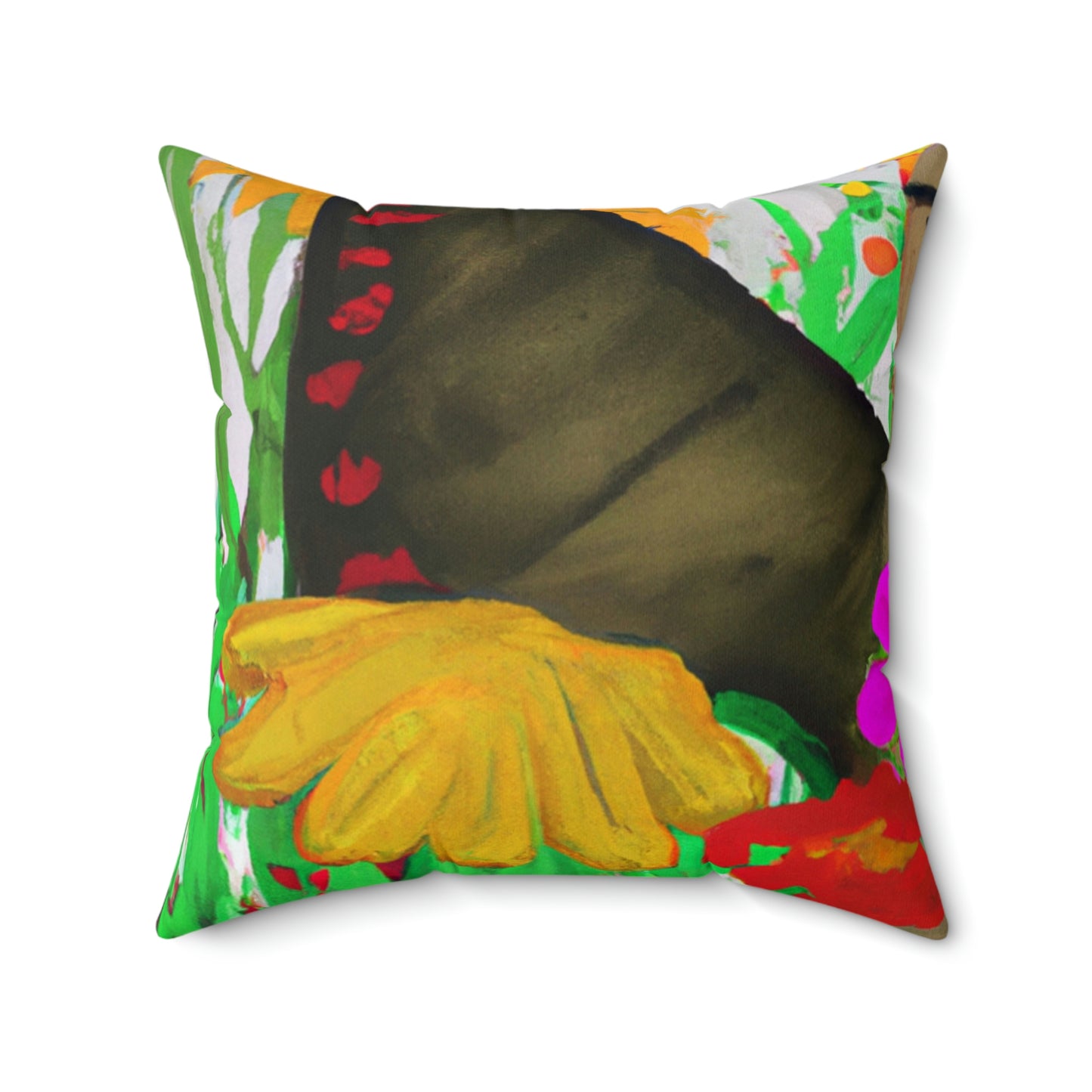 "Butterfly Ballet in the Wildflower Meadow" - The Alien Square Pillow