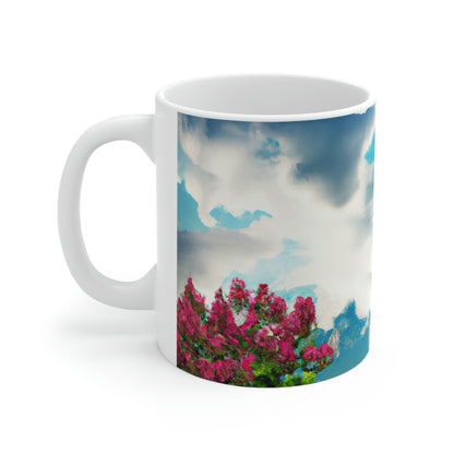 Rainbow Sky Garden - The Alien Ceramic Mug 11 oz