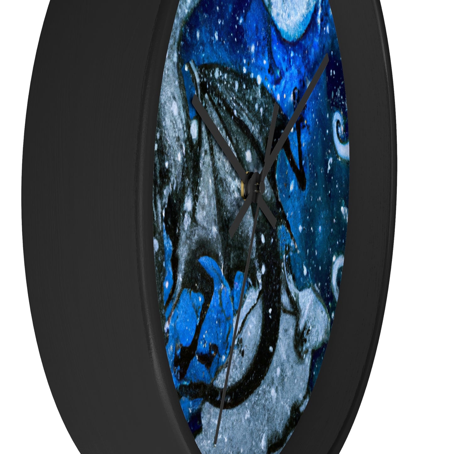 "Frosted Moonlight Dragon" - The Alien Wall Clock