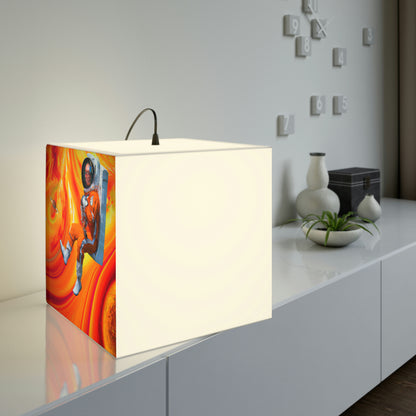 "Journeying in the Burning Orange Galaxy" - The Alien Light Cube Lamp