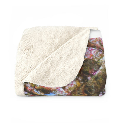 "A Blossoming Reflection" - The Alien Sherpa Fleece Blanket