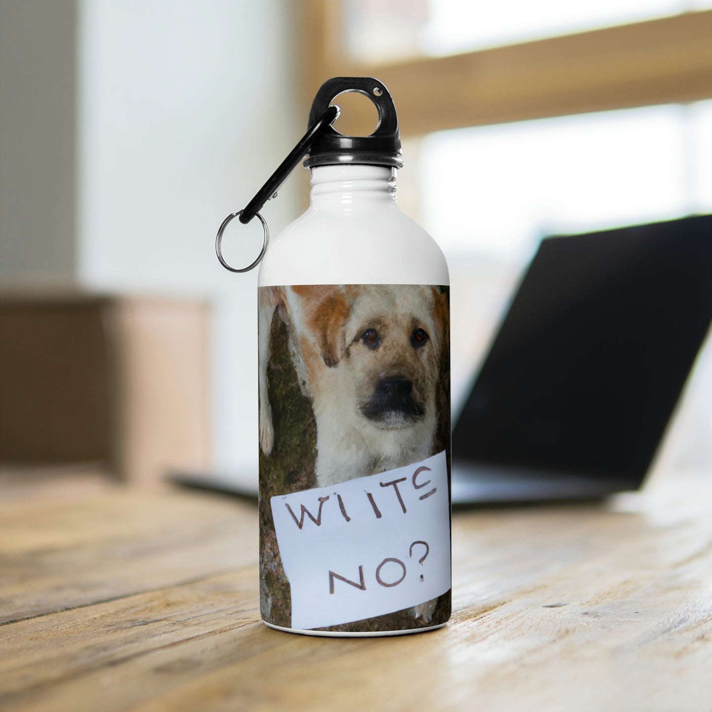 "A Heartbreaking Search: The Lost Dog's Plea for Reunion" - The Alien Stainless Steel Water Bottle