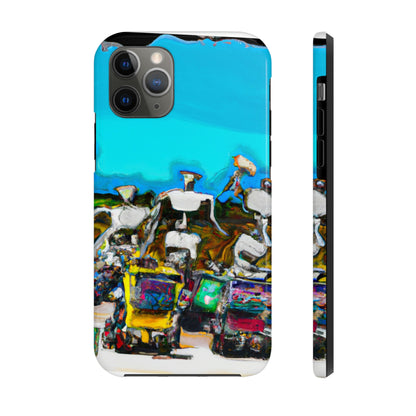 Robot Rolling Rhythms - Die Alien Tough Phone Cases