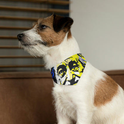 "Albert Einstein: A Pop Art Portrait" - The Alien Pet Bandana Collar