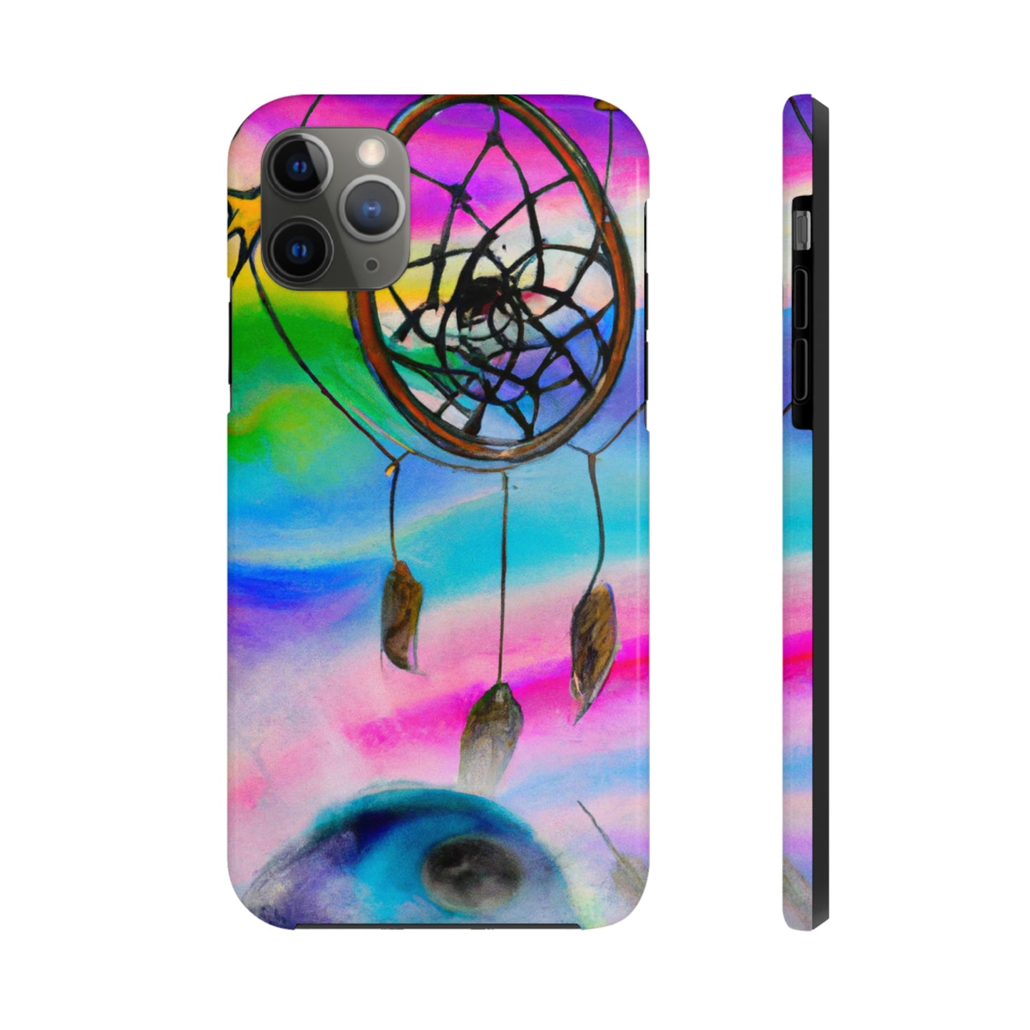 "Una galaxia de sueños: un colorido atrapasueños captura el polvo de estrellas que cae" - The Alien Tough Phone Cases