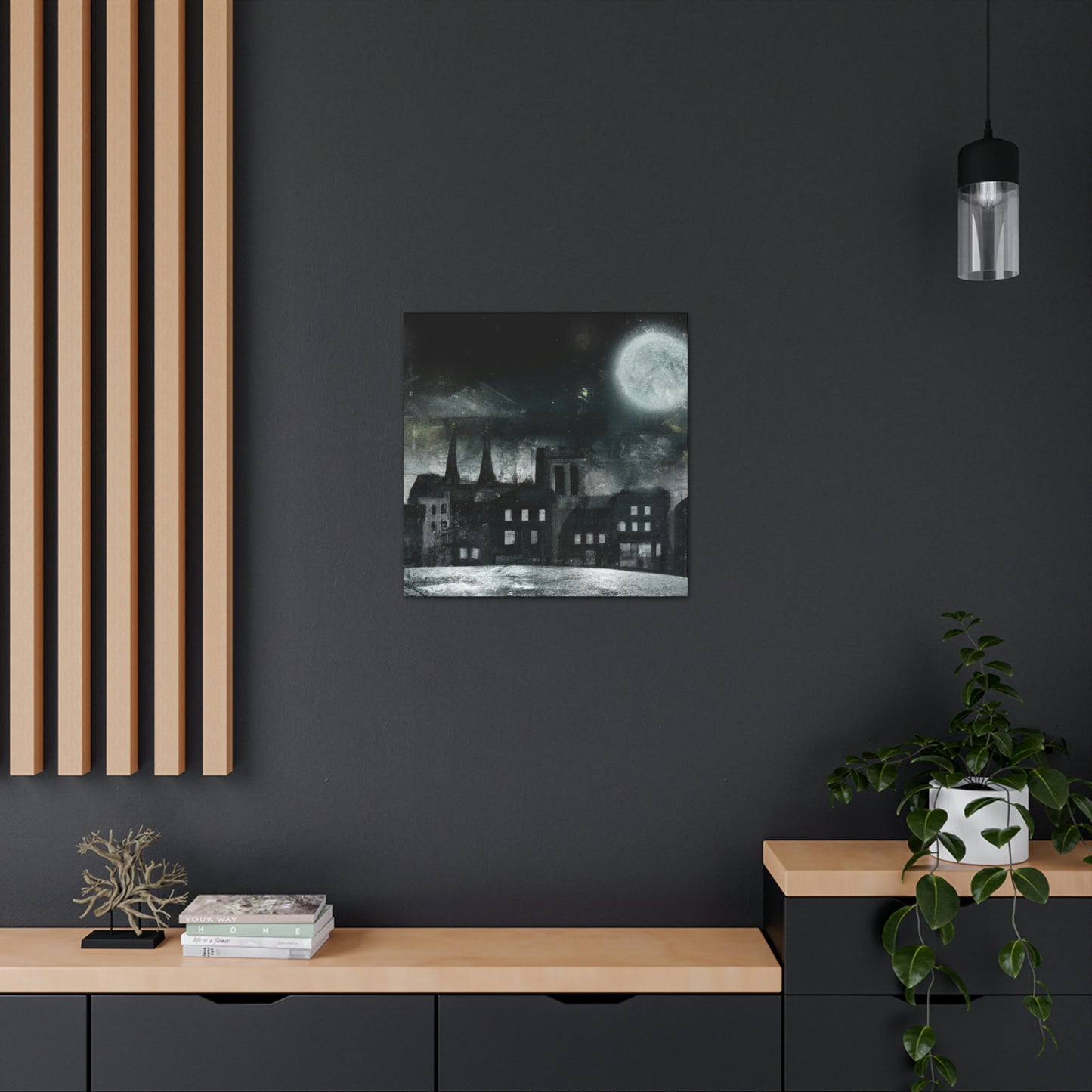 "Luminous Nocturne: A City Lit By Moonlight" - The Alien Canva