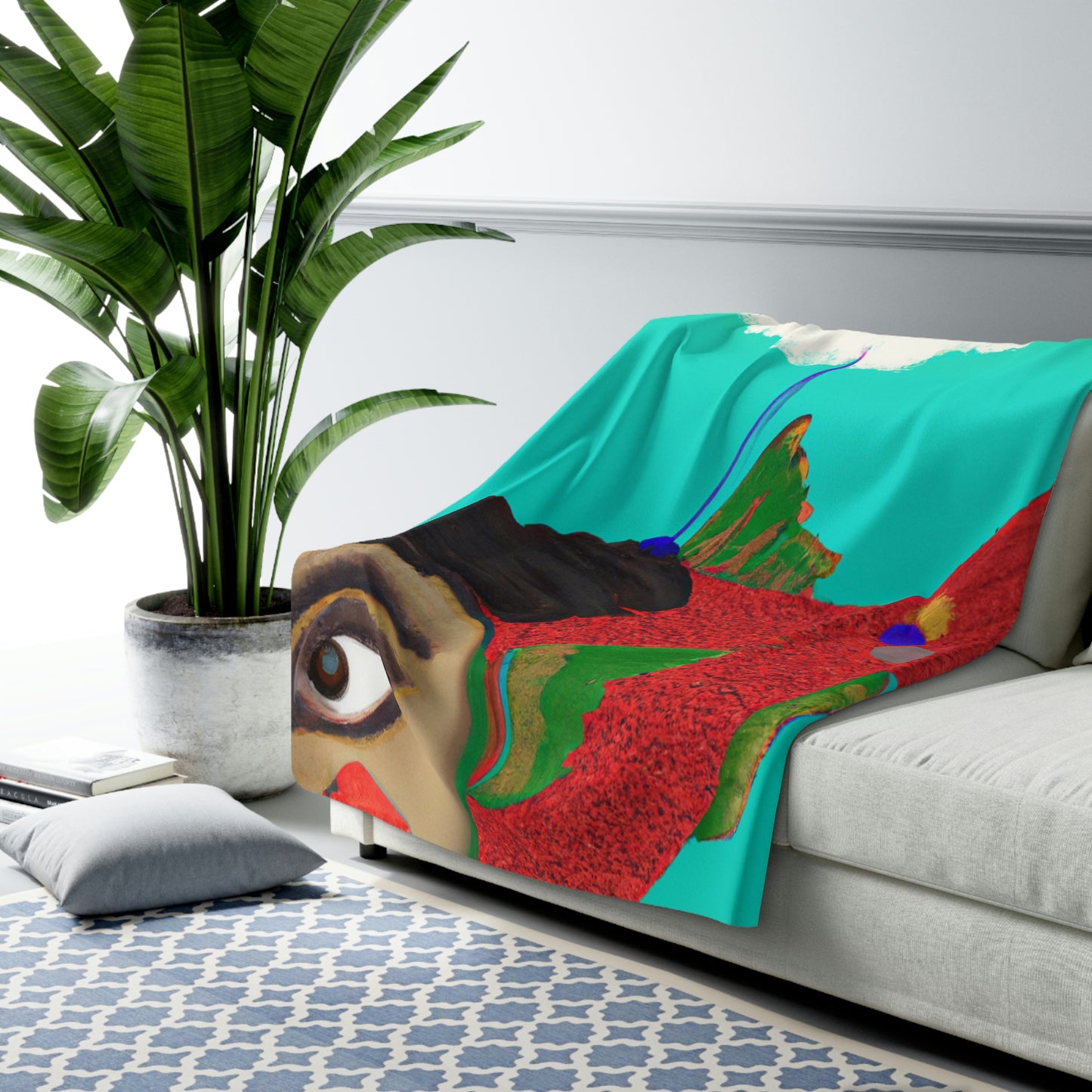 The Mysterious Flying Fish and Its Enigmatic Secret - The Alien Sherpa Fleece Blanket