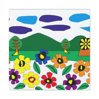 "Blooming Landscape: A Local Mural of Art and Nature" - Canvas