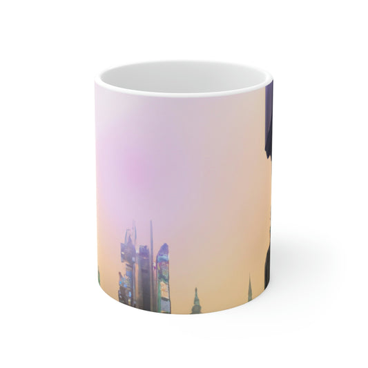 "Lost in the Cosmic Mist" - Taza de cerámica The Alien 11 oz