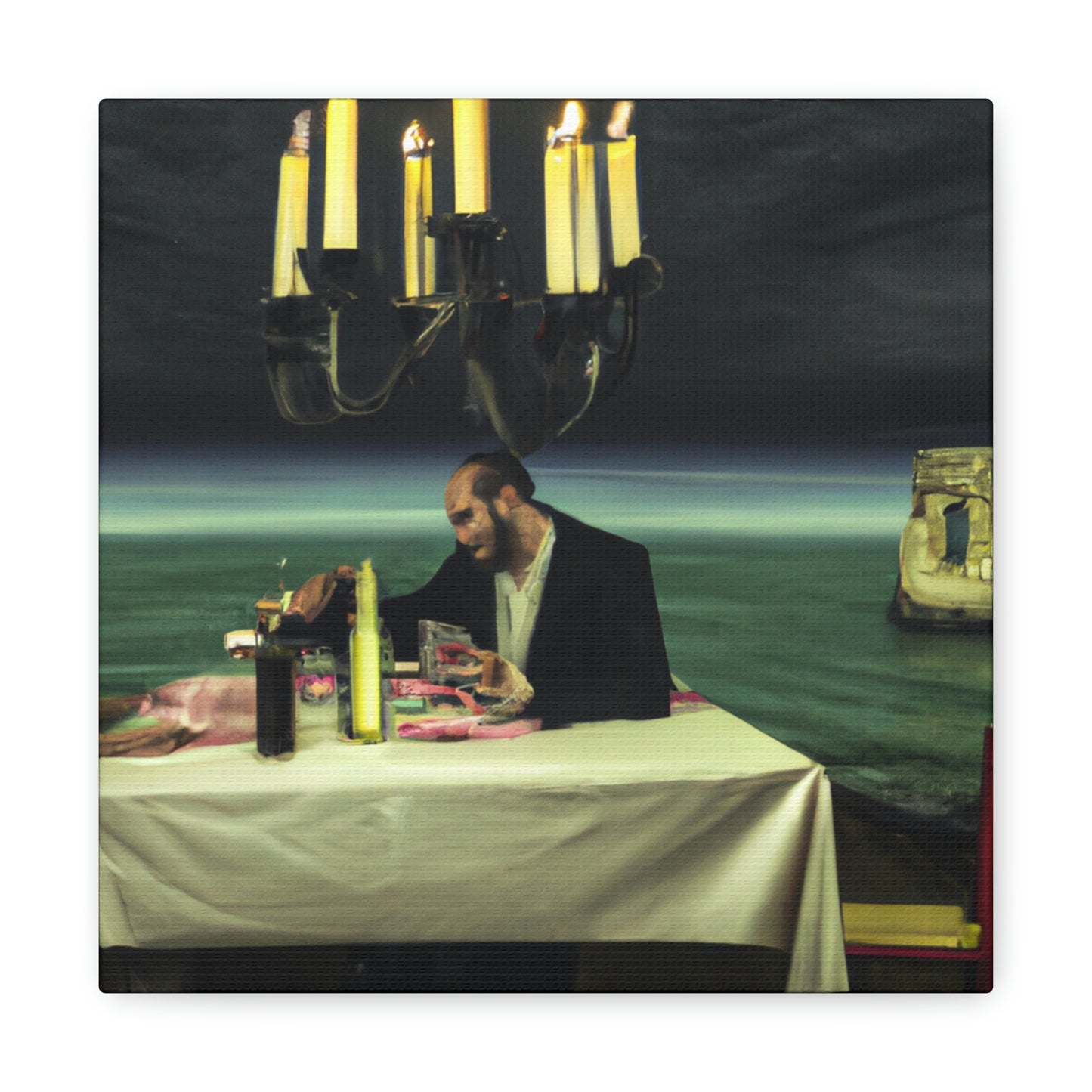 "A Beacon of Romance: An Intimate Candlelit Dinner in a Forgotten Lighthouse" - The Alien Canva