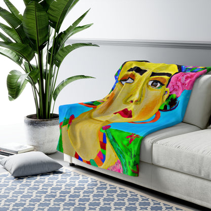 "Fierce and Free: A Frida Kahlo-Inspired Tribute to Mexican Women" - The Alien Sherpa Fleece Blanket