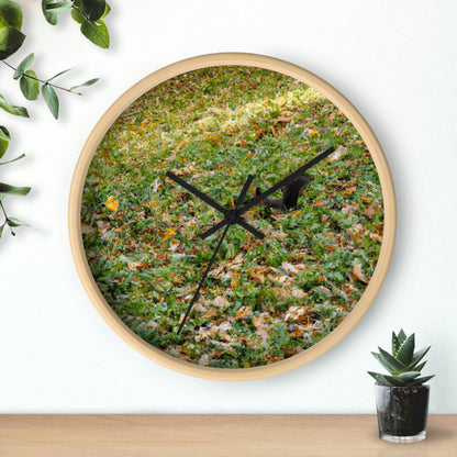 "The Final Harvest: The Squirrel's Desperate Search" - The Alien Wall Clock