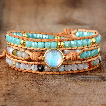 Opal Beaded Layered Bracelet