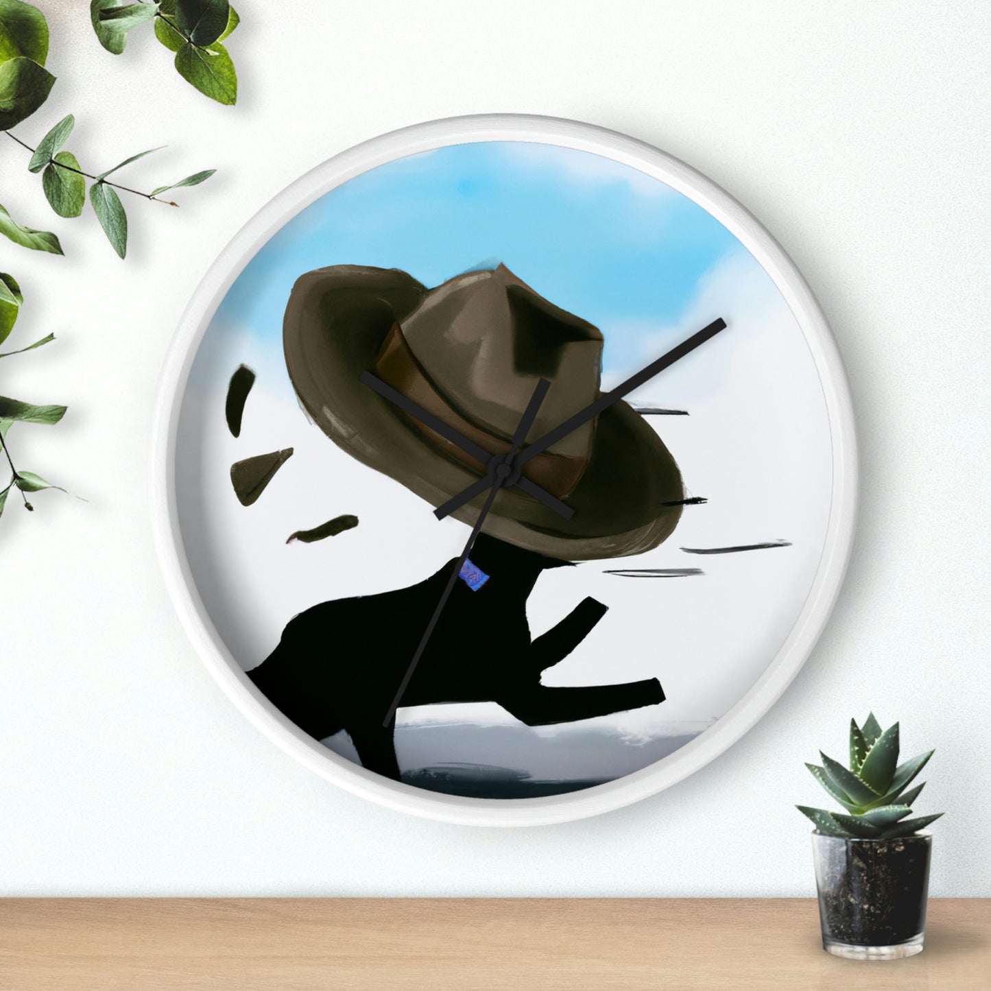 "The Hat Hunter" - The Alien Wall Clock