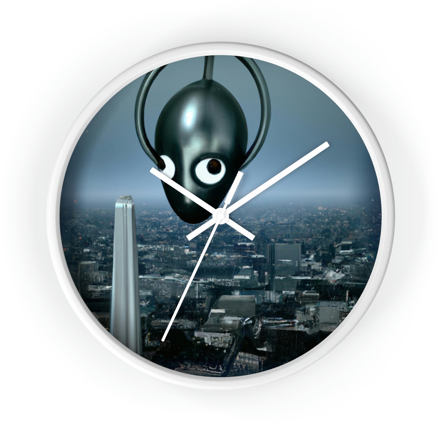 "A Distant Spark: An Alien's Search for Sanctuary in the City." - The Alien Wall Clock