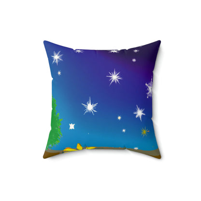 "A Celestial Garden of Color" - The Alien Square Pillow