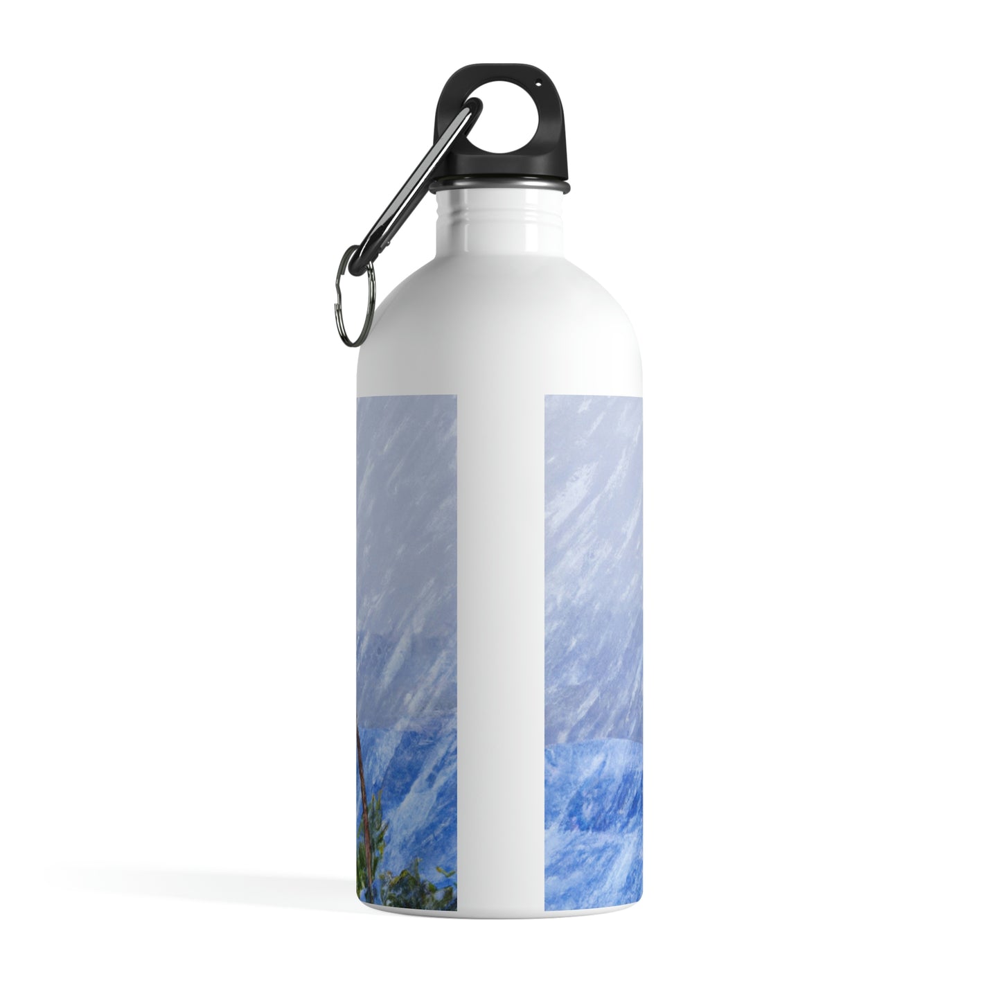 "A Burst of Color in the Glistening White: The Miracle of a Flower Blooms in a Snowstorm" - The Alien Stainless Steel Water Bottle