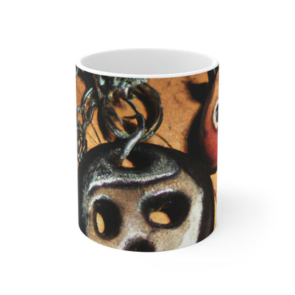 "The Unexpected Bond of the Cursed Amulet" - The Alien Ceramic Mug 11 oz