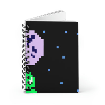 "Testigo solitario del cielo nocturno" - The Alien Spiral Bound Journal Pixel Art