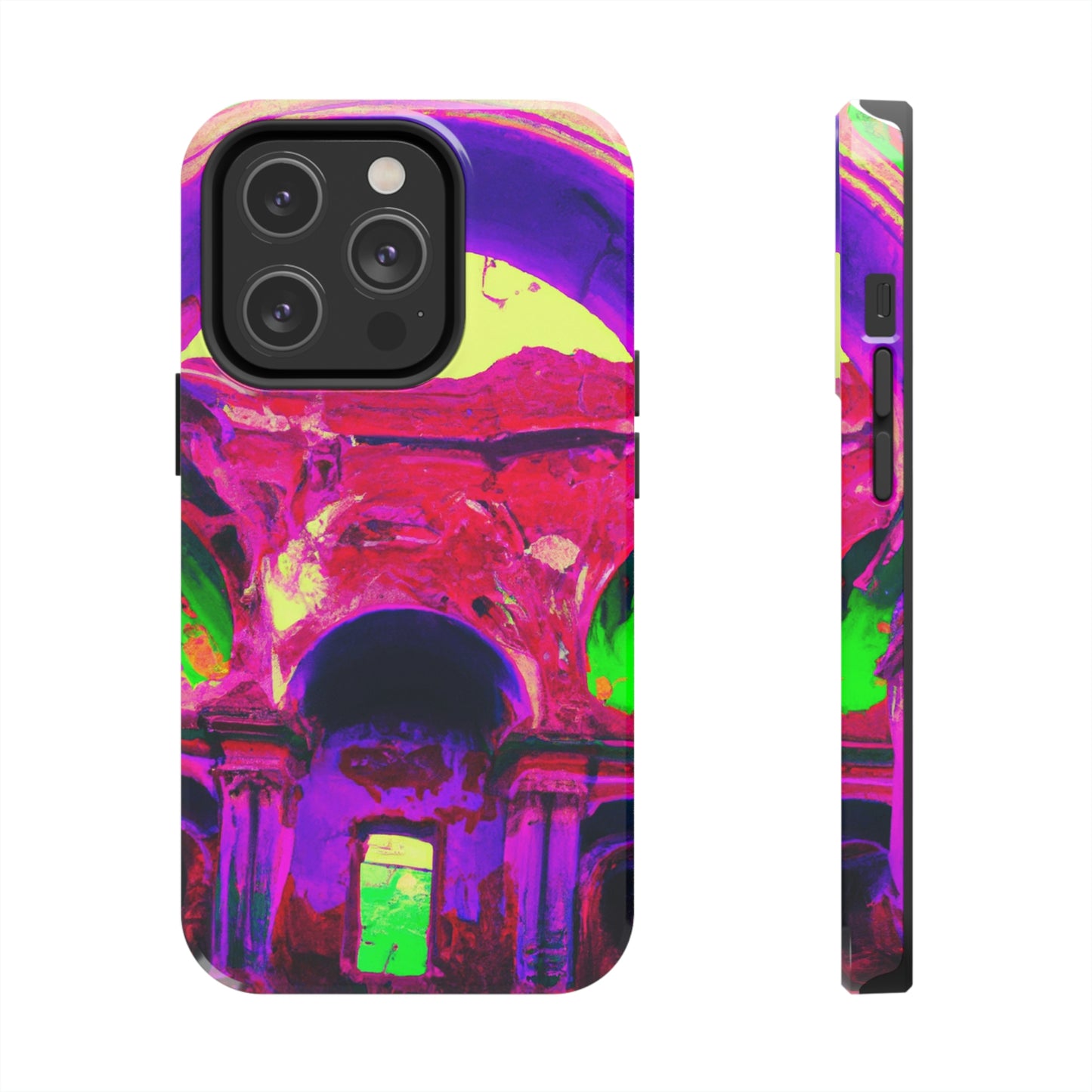 Locura mística: colores locos en la catedral olvidada: las fundas para teléfonos Alien Tough