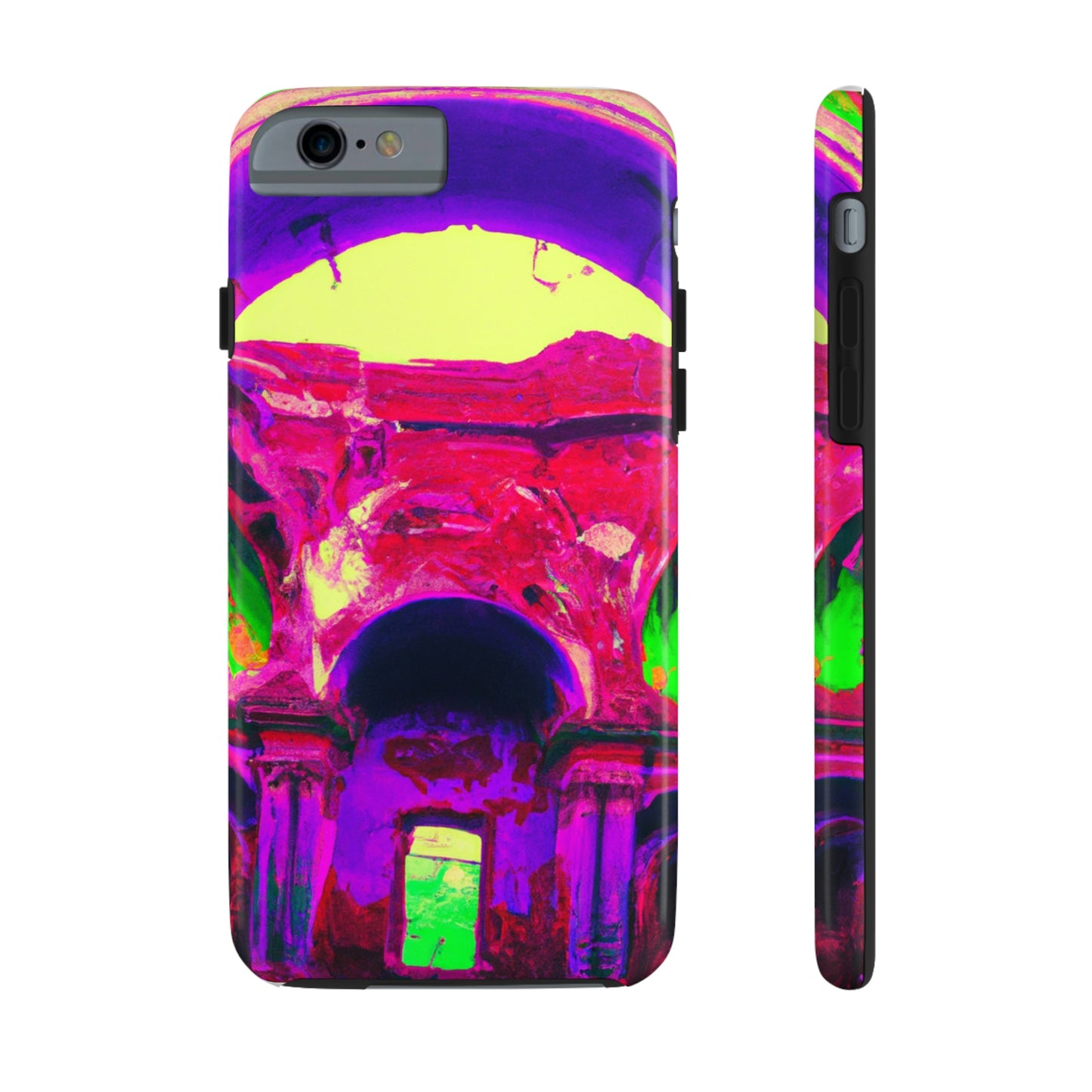 Mystical Madness: Crazy Colors in the Forgotten Cathedral - The Alien Tough Phone Cases