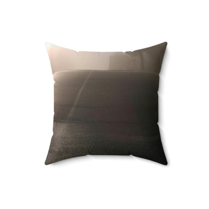 "A Gleaming Dawn in a Misty City". - The Alien Square Pillow