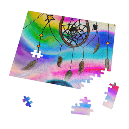 "A Galaxy of Dreams: A Colorful Dreamcatcher Captures Falling Stardust" - The Alien Jigsaw Puzzle