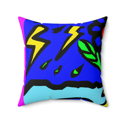 "A Bold Bloom Amidst the Storm" - The Alien Square Pillow