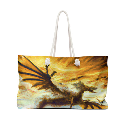 "A Heavenly Blaze with a Mystic Dragon" - Die Alien Weekender Bag