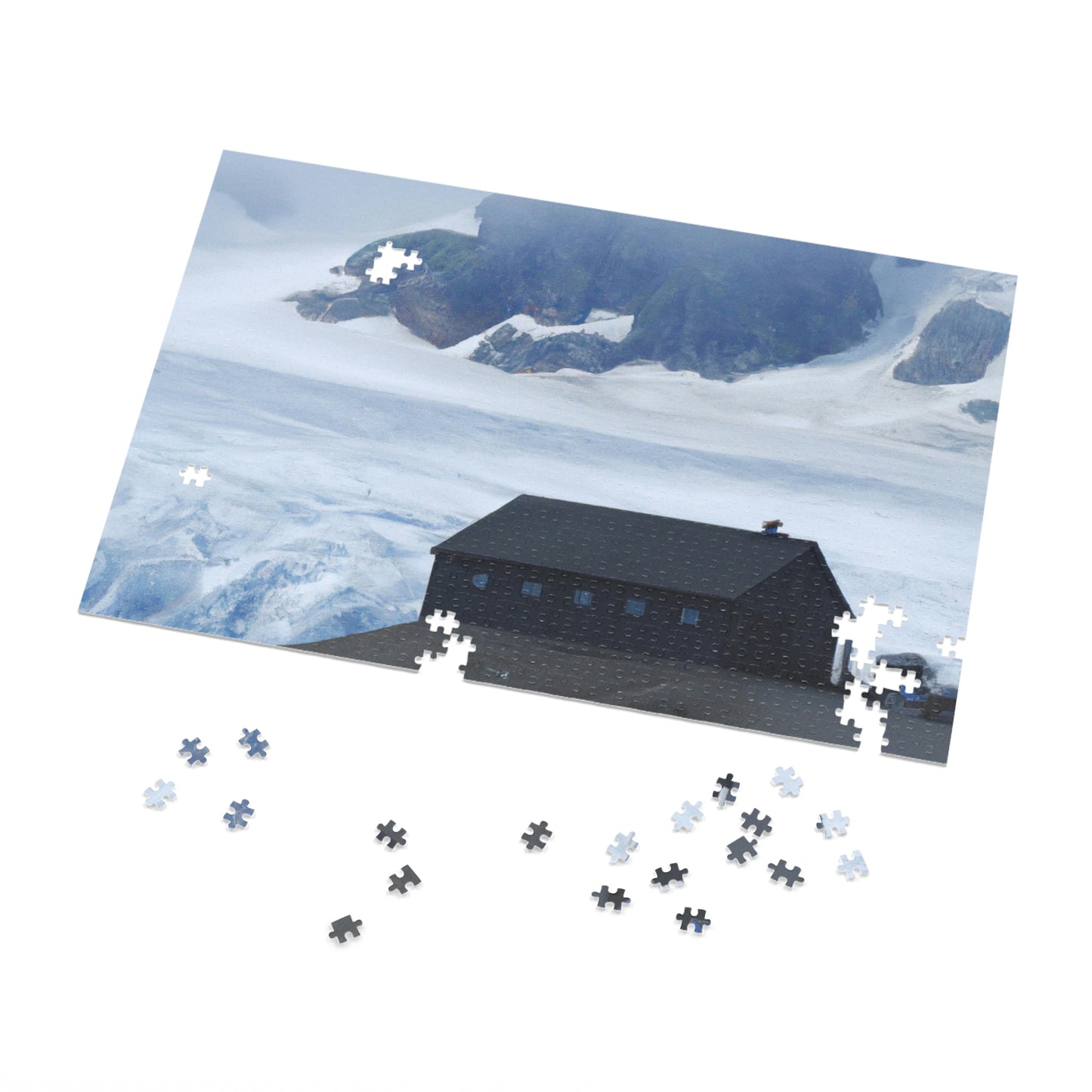 "Frozen Fears: A Haunted Glacier House" - The Alien Jigsaw Puzzle