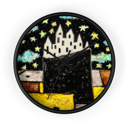 "Cosmic Oasis: A Journey to a Floating City Amid the Sea of Stars" - The Alien Wall Clock