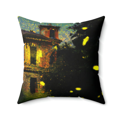 "A Shining Embrace of Fireflies" - The Alien Square Pillow