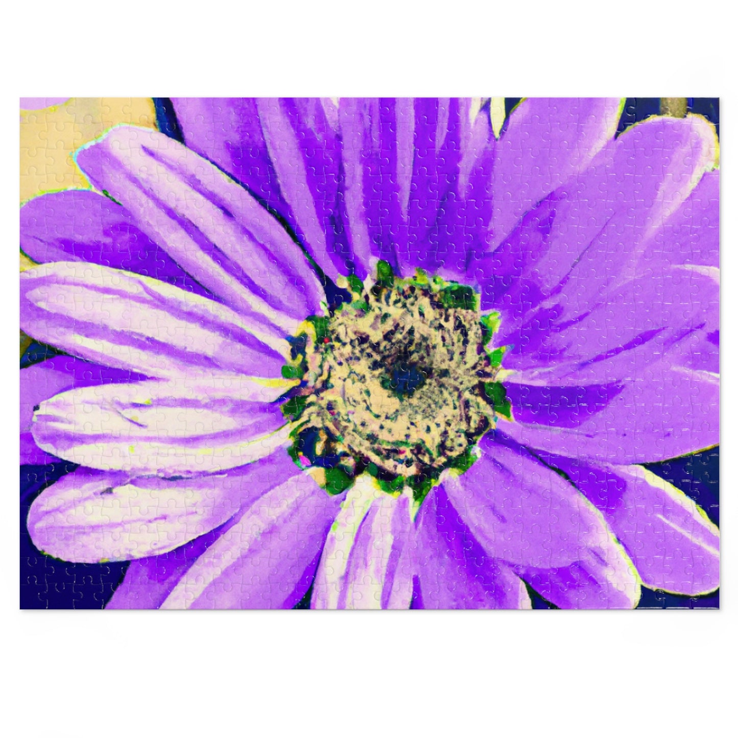 Purple Petals Popping: Create an Eye-Catching Daisy-Rose Fusion - The Alien Jigsaw Puzzle