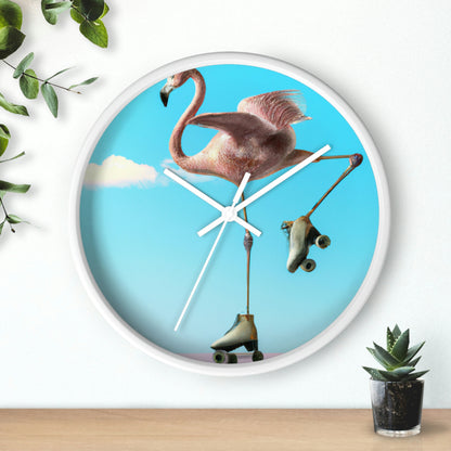 "Flamingo-Schlittschuhe!" - Die außerirdische Wanduhr